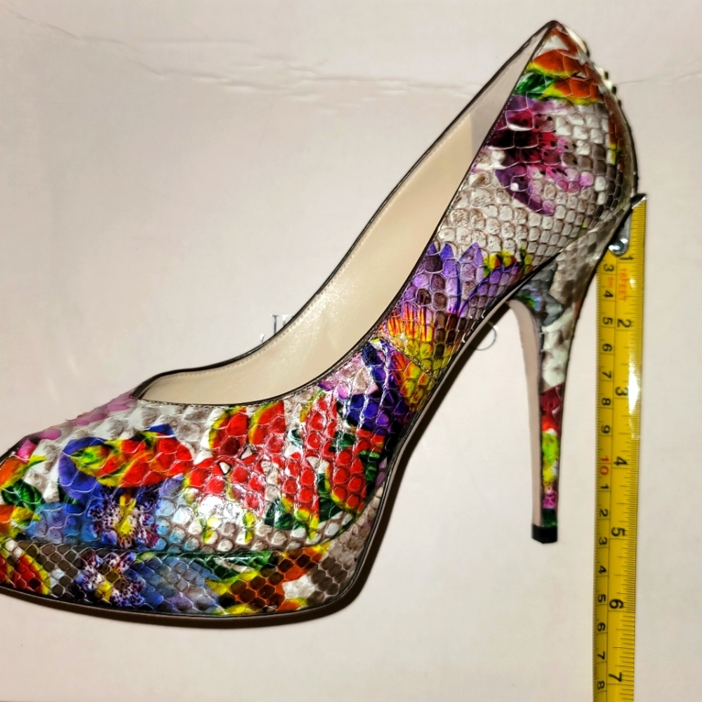 Jimmy Choo Floral Print Python - Picture 5 of 9